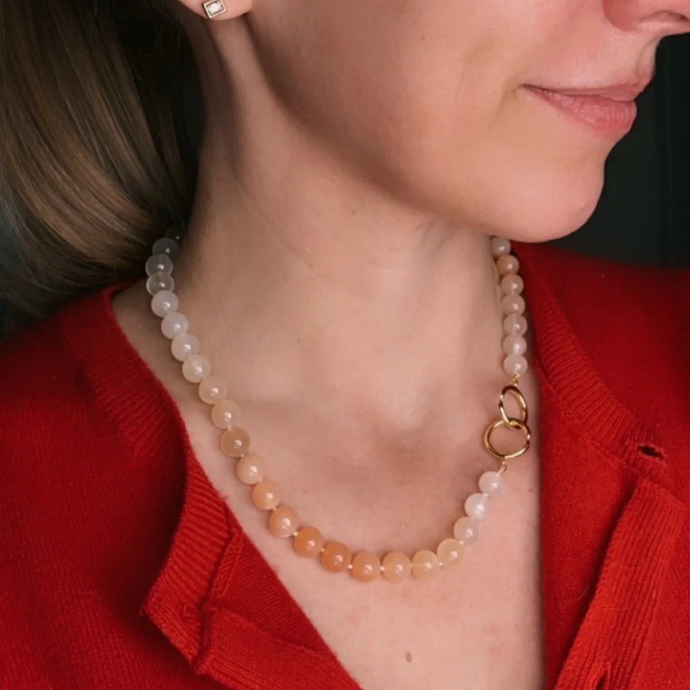 RARE Tiffany & Co. 18k Ombre Moonstone Gemstone Necklace by Paloma Picasso